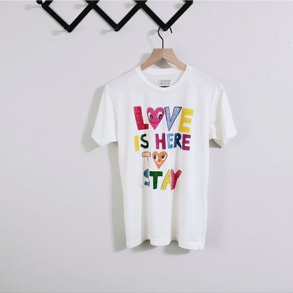 NWOT Free People Midnight Rider Love Is Here To Stay Graphic Tee in White XS - Picture 4 of 9
